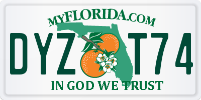 FL license plate DYZT74