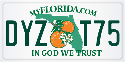 FL license plate DYZT75