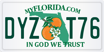 FL license plate DYZT76