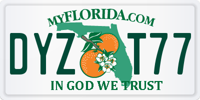 FL license plate DYZT77