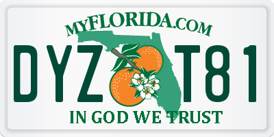 FL license plate DYZT81