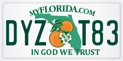 FL license plate DYZT83