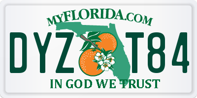 FL license plate DYZT84