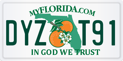 FL license plate DYZT91