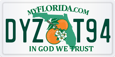 FL license plate DYZT94