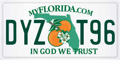 FL license plate DYZT96