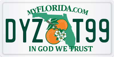 FL license plate DYZT99