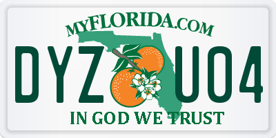 FL license plate DYZU04