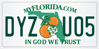 FL license plate DYZU05