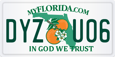 FL license plate DYZU06