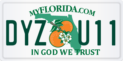 FL license plate DYZU11