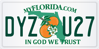 FL license plate DYZU27