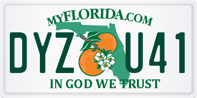 FL license plate DYZU41