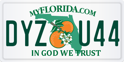 FL license plate DYZU44