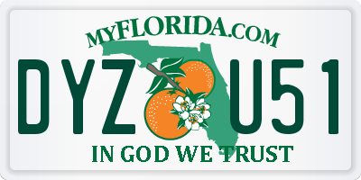 FL license plate DYZU51
