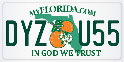 FL license plate DYZU55