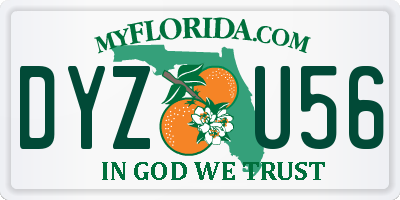 FL license plate DYZU56