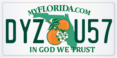 FL license plate DYZU57