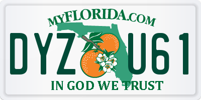 FL license plate DYZU61