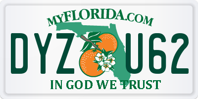 FL license plate DYZU62