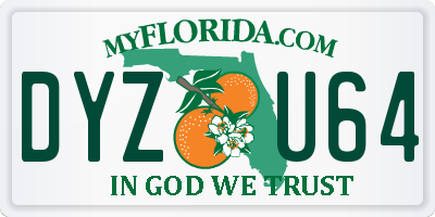FL license plate DYZU64