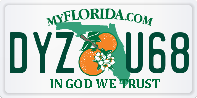 FL license plate DYZU68