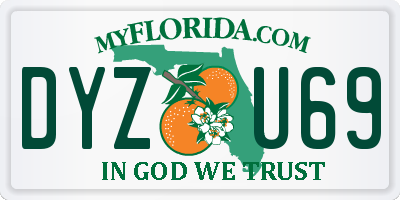 FL license plate DYZU69