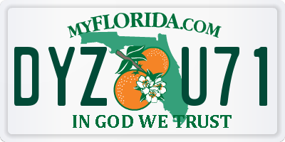 FL license plate DYZU71