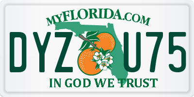 FL license plate DYZU75