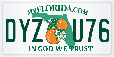 FL license plate DYZU76