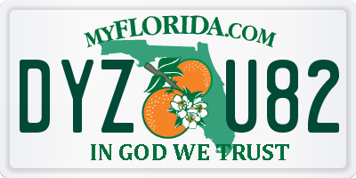 FL license plate DYZU82