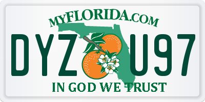 FL license plate DYZU97
