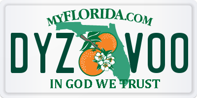 FL license plate DYZV00