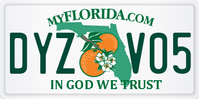 FL license plate DYZV05