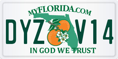 FL license plate DYZV14
