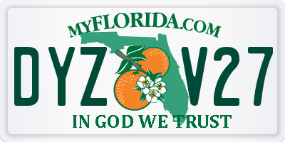 FL license plate DYZV27