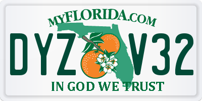 FL license plate DYZV32