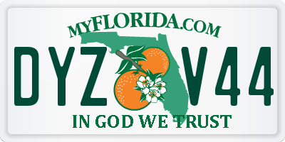 FL license plate DYZV44