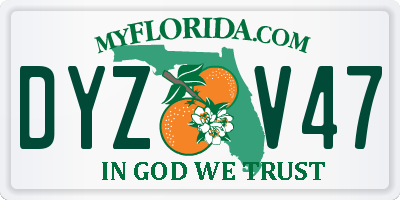 FL license plate DYZV47