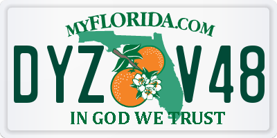 FL license plate DYZV48