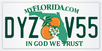 FL license plate DYZV55