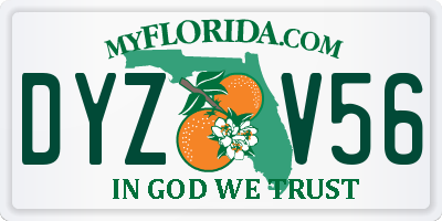 FL license plate DYZV56