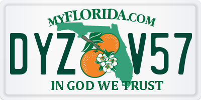 FL license plate DYZV57
