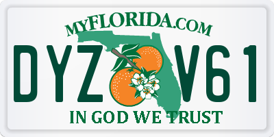 FL license plate DYZV61