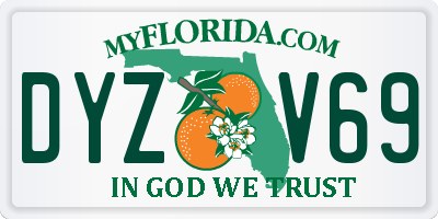 FL license plate DYZV69