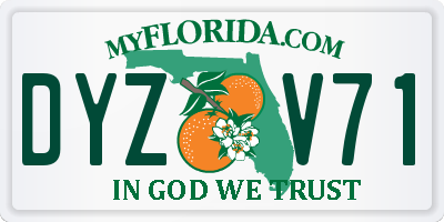 FL license plate DYZV71