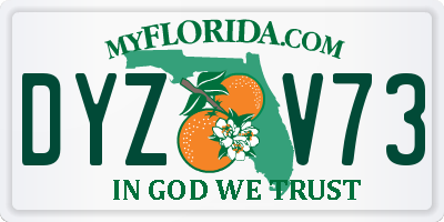 FL license plate DYZV73