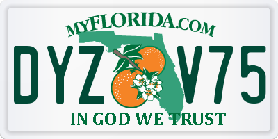 FL license plate DYZV75
