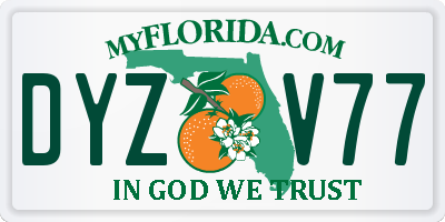 FL license plate DYZV77