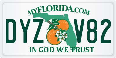 FL license plate DYZV82